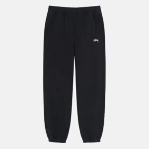 Black Stussy Overdyed Stock Logo Sweatpants