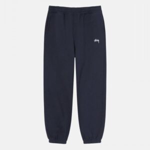 Navy Stussy Stock Logo Sweatpants