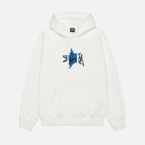 STÜSSY STAR HOODIE PIGMENT DYED OFF WHITE